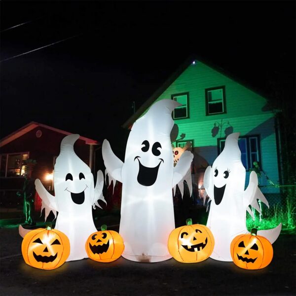 Three Ghosts Cold Air Halloween Inflatable 6 Feet Magic Special Events