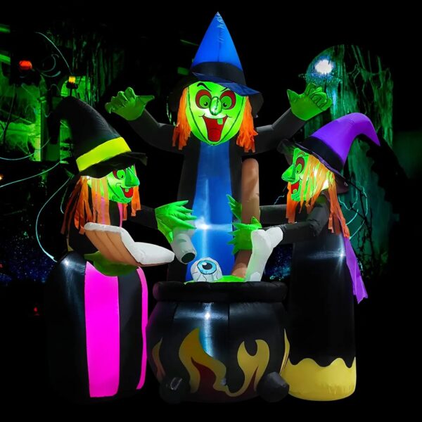 Three Witches Cold Air Halloween Inflatable 6 Feet Magic Special Events
