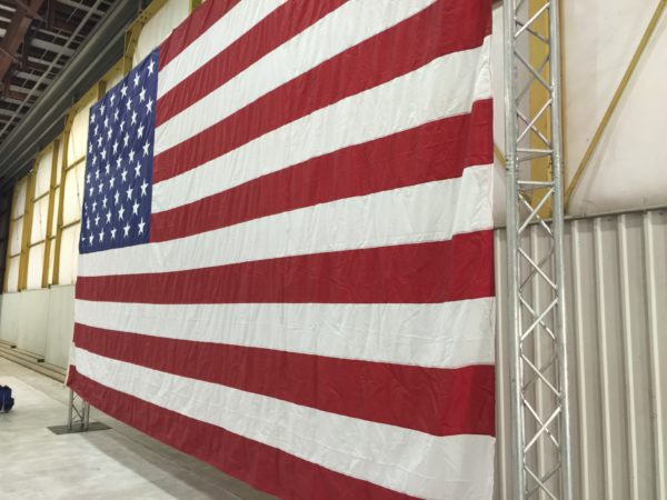 Giant American Flag 15x25 feet for Party Rentals, Corporate, Political , Patriotic Events