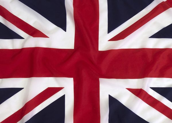 Flag of Great Britain in Red White and Blue