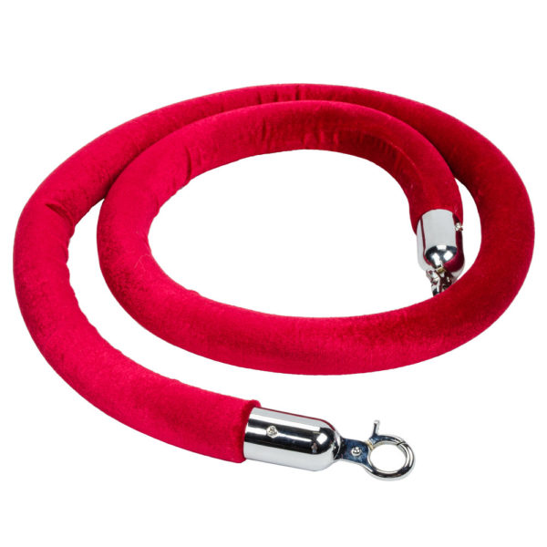 Red Velvet or Velour Rope for Stanchions Red for party rentals or corporate events