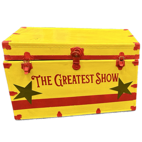 Yellow Red Trunk Circus Magic Greatest Show Magic Special Events Richmond Virginia Rental