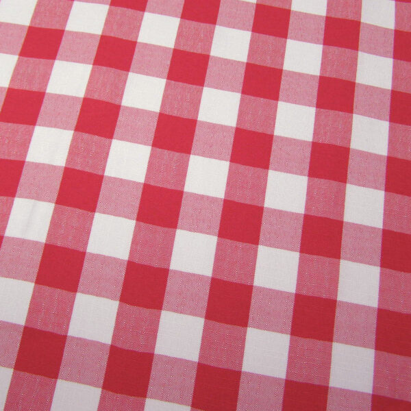 Linen Tablecloth Gingham Squares Check Picnic Red White