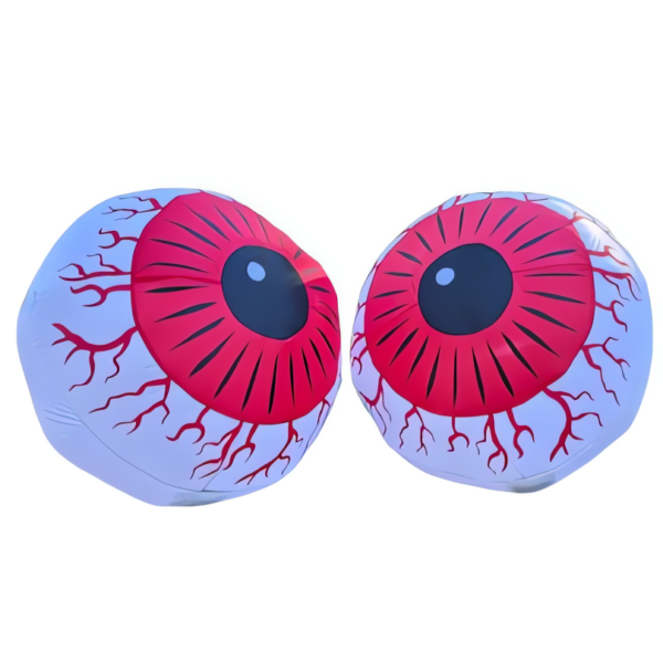 Giant Eye Balls Orange-Red Cold Air Inflatable Halloween Magic Special Event